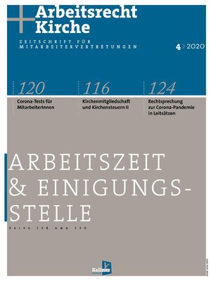 cover image of Arbeitsrecht und Kirche